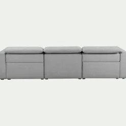 Canapé 5 places 2 relax en tissu - gris borie