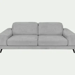 Canapé 4 places avance recule en tissu doux - gris