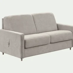 Canapé 4 places convertible en tissu Sogno densité 35kg/m3 - beige roucas