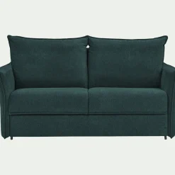 Canapé 4 places convertible en tissu avec matelas densité 35kg/m3 - bleu