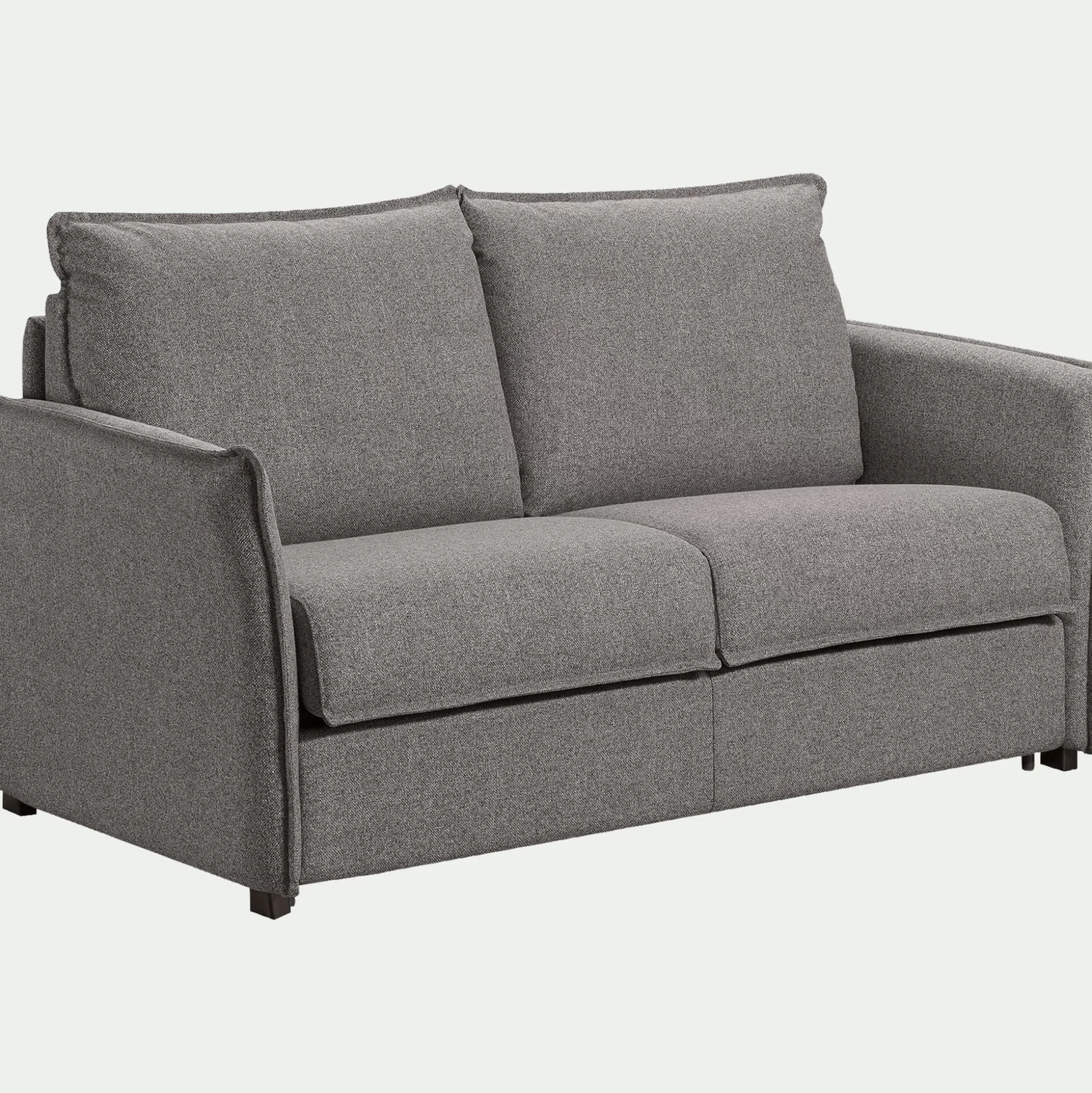 Canapé 4 places convertible en tissu Stella avec matelas densité 25kg/m3 - gris anthracite