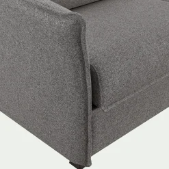 Canapé 4 places convertible en tissu Stella avec matelas densité 25kg/m3 - gris anthracite
