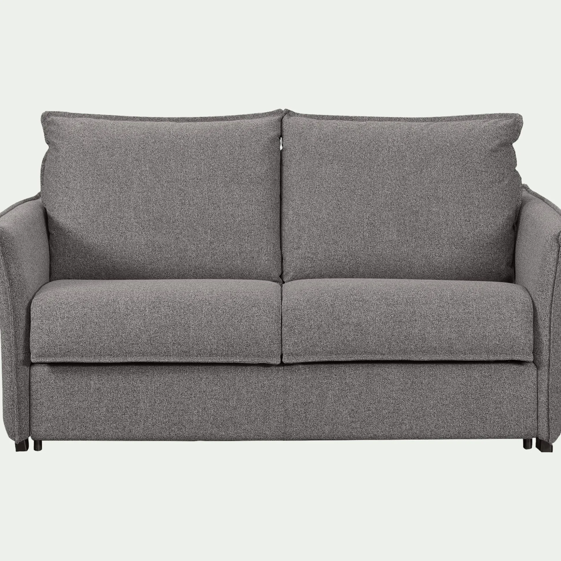 Canapé 3 places convertible en tissu Sogno avec matelas densité 35kg/m3 - gris anthracite