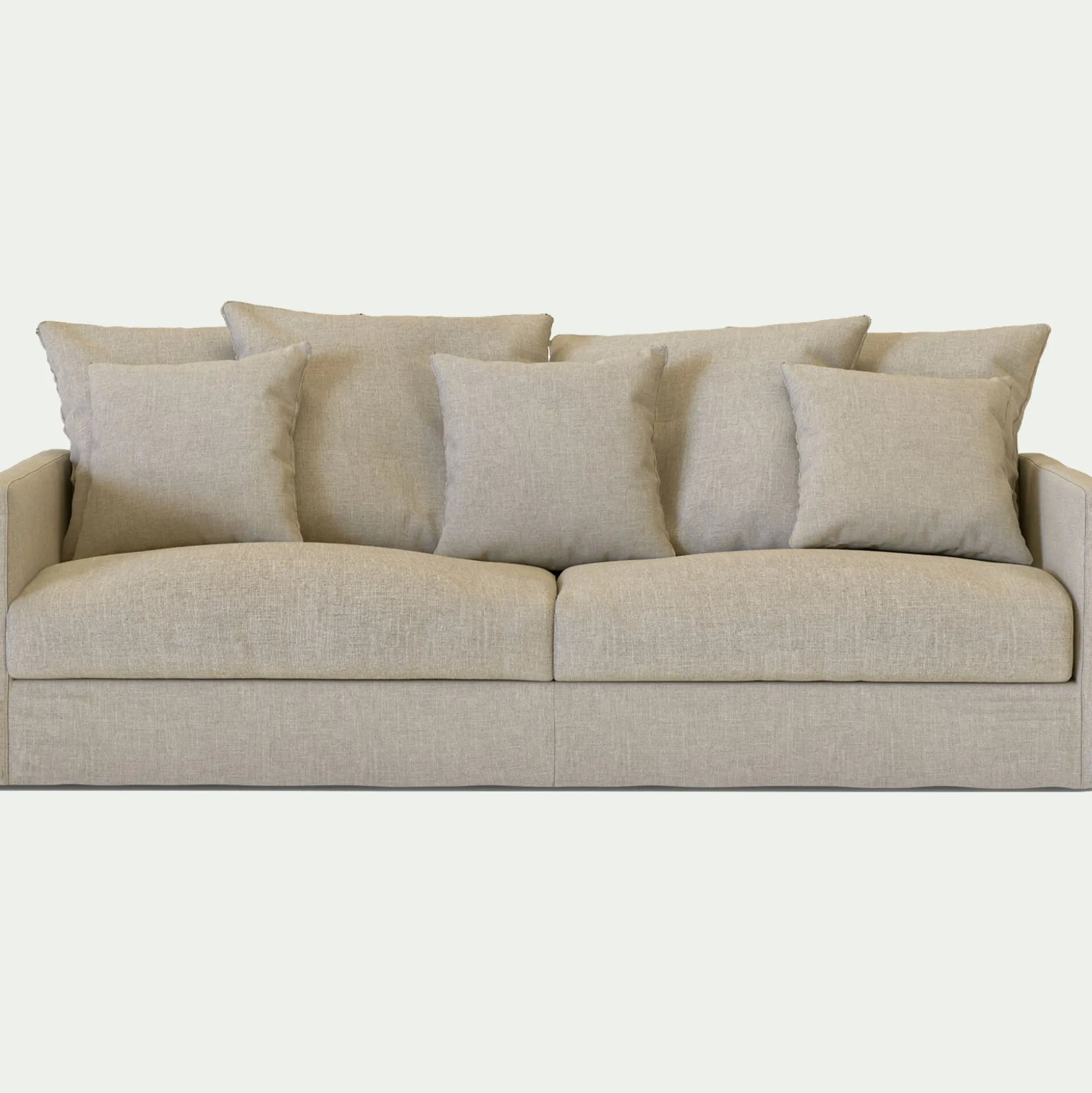 Canapé 4 places convertible en tissu - beige alpilles