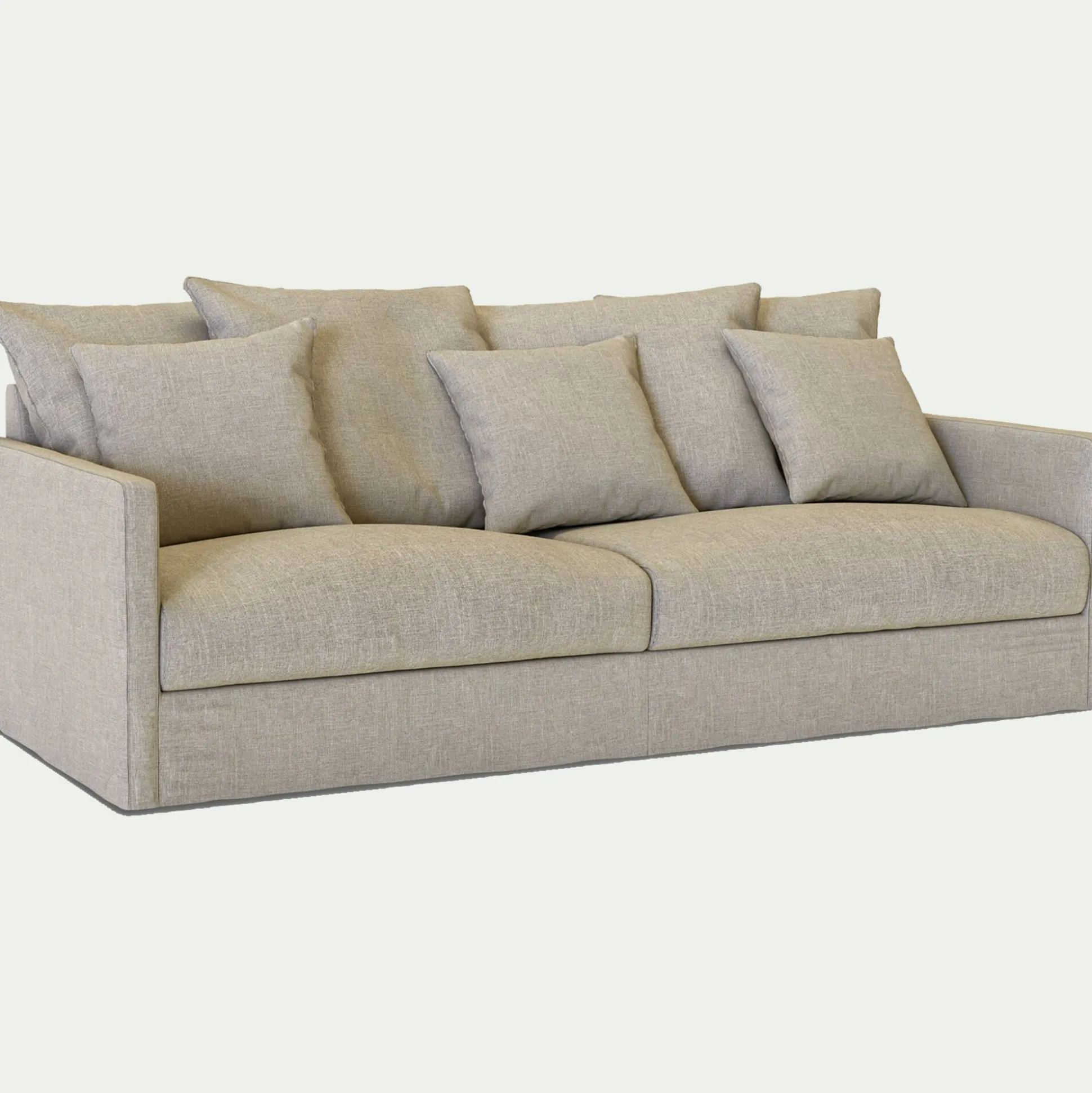 Canapé 4 places convertible en tissu - beige alpilles