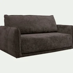 Canapé 3 places convertible en tissu Eden - marron