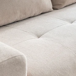 Canapé 3 places convertible en tissu Crown - beige roucas