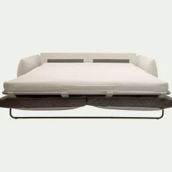 Canapé 4 places convertible en tissu Raven - blanc écru