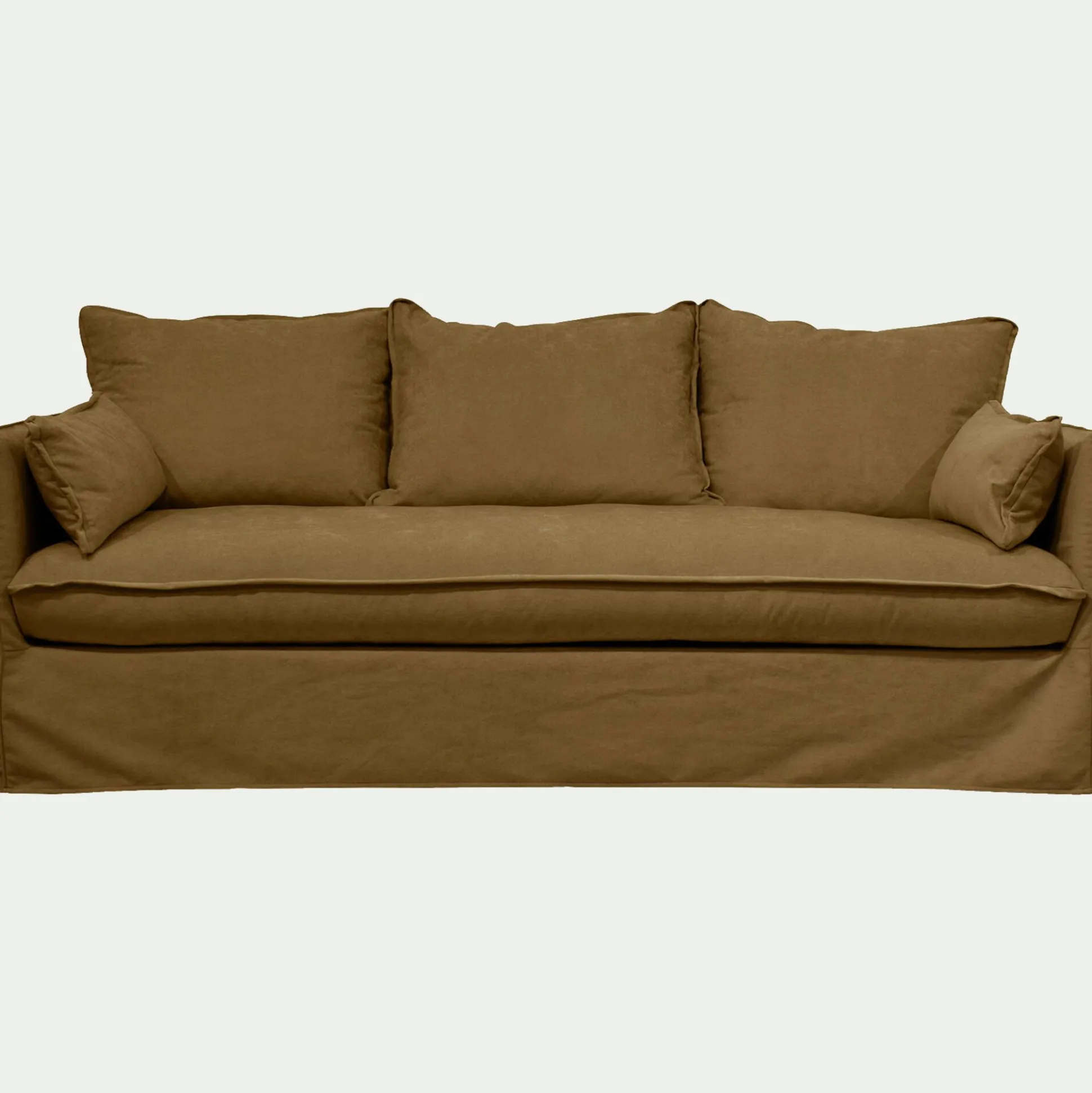 Canapé 4 places convertible en tissu wind - bronze