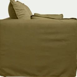 Canapé 4 places convertible en tissu wind - bronze