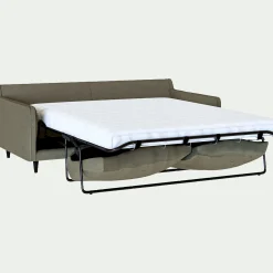 Canapé 3 places convertible matelas Bultex tissu mixte - vert cedre