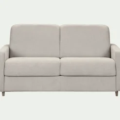 Canapé 4 places convertible en tissu Stella densité 25kg/m3 - beige roucas
