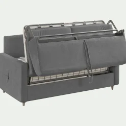 Canapé 4 places convertible en tissu Sogno densité 35kg/m3 - gris restanque