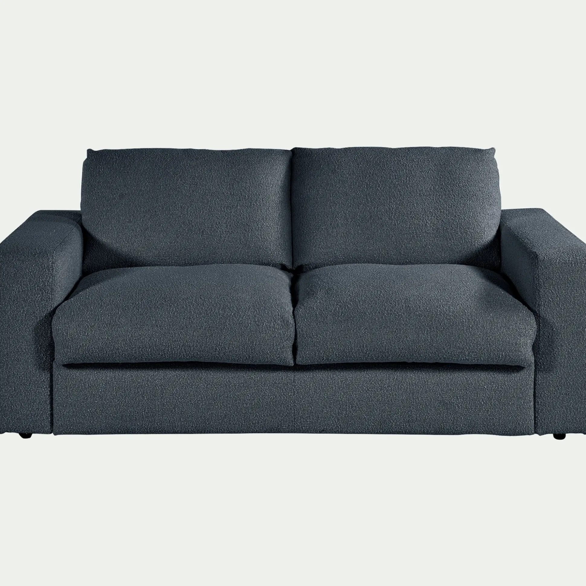 Canapé 3 places convertible bouclette dasco - bleu