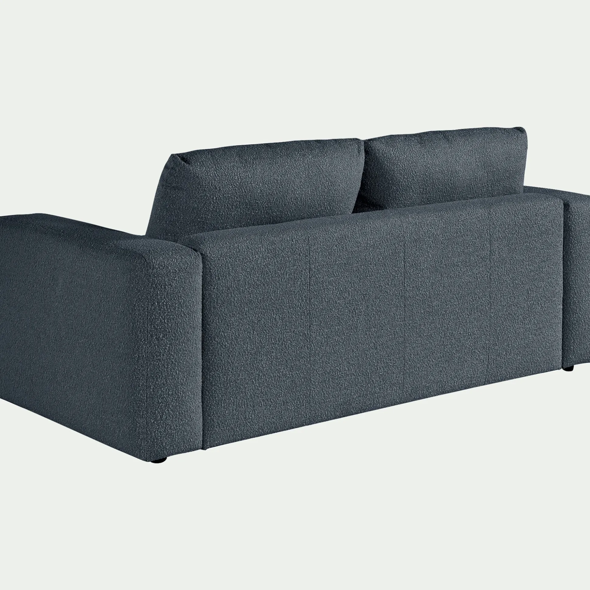 Canapé 3 places convertible bouclette dasco - bleu