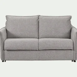 Canapé 4 places convertible en tissu Sogno avec matelas densité 35kg/m3 - gris moyen