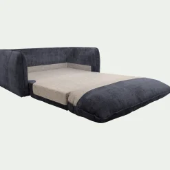 Canapé 2 places convertible en tissu Eden - bleu marine