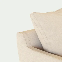 Canapé 2 places convertible en tissu - beige roucas