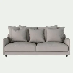 Canapé 4 places convertible en tissu - gris borie