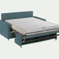 Canapé 4 places convertible en tissu Sogno densité 35kg/m3 - bleu