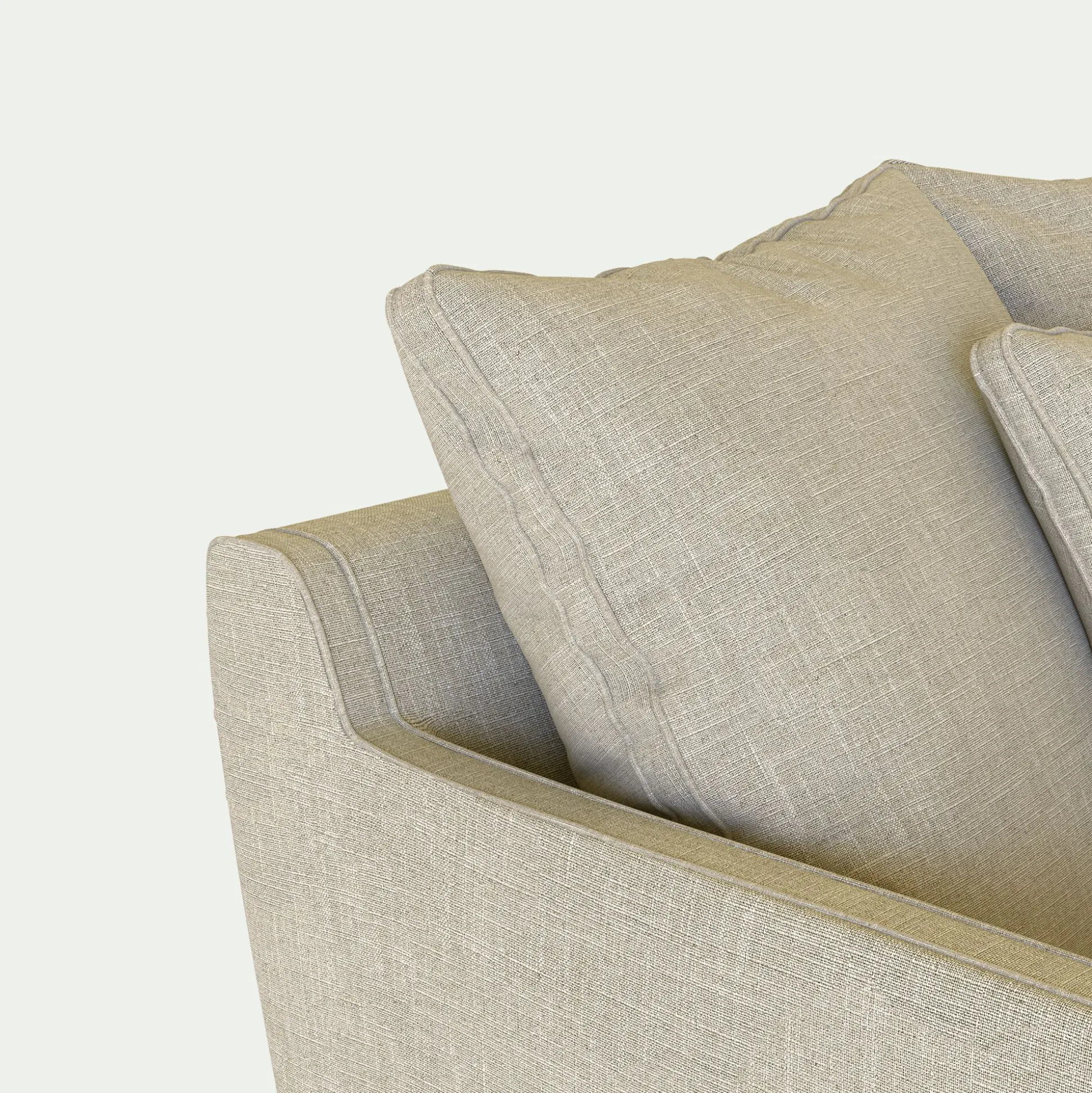 Canapé 2 places convertible matelas Bultex tissu mixte - beige alpilles