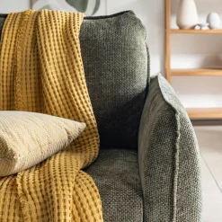 Canapé 2 places convertible en tissu Eden - vert cèdre