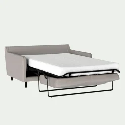 Canapé 2 places convertible en tissu - gris borie