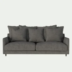 Canapé 4 places convertible matelas bultex en tissu joint - gris restanque