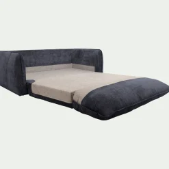 Canapé 3 places convertible en tissu Eden - bleu marine