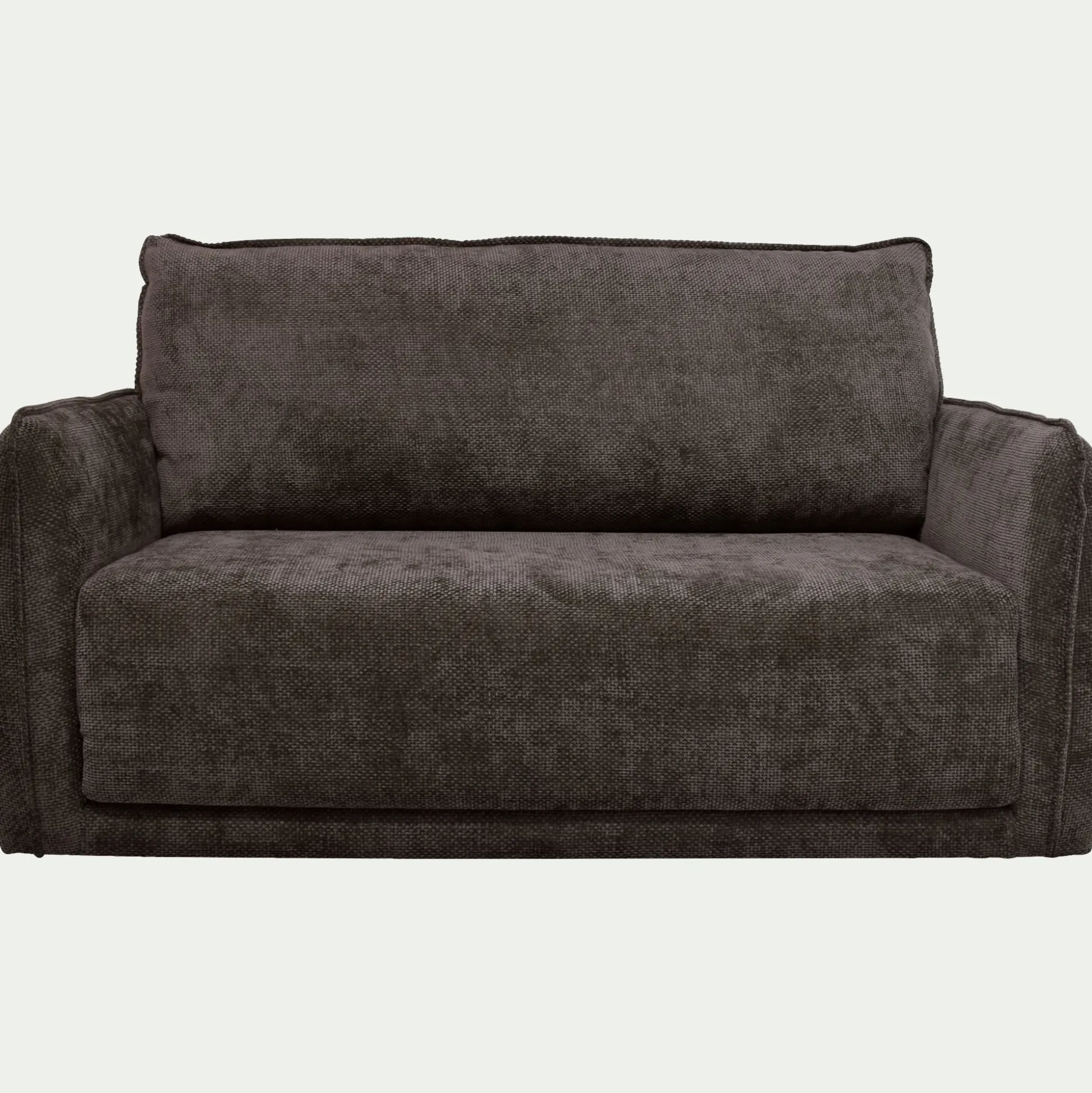 Canapé 2 places convertible en tissu Eden - marron