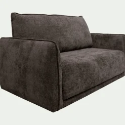 Canapé 2 places convertible en tissu Eden - marron