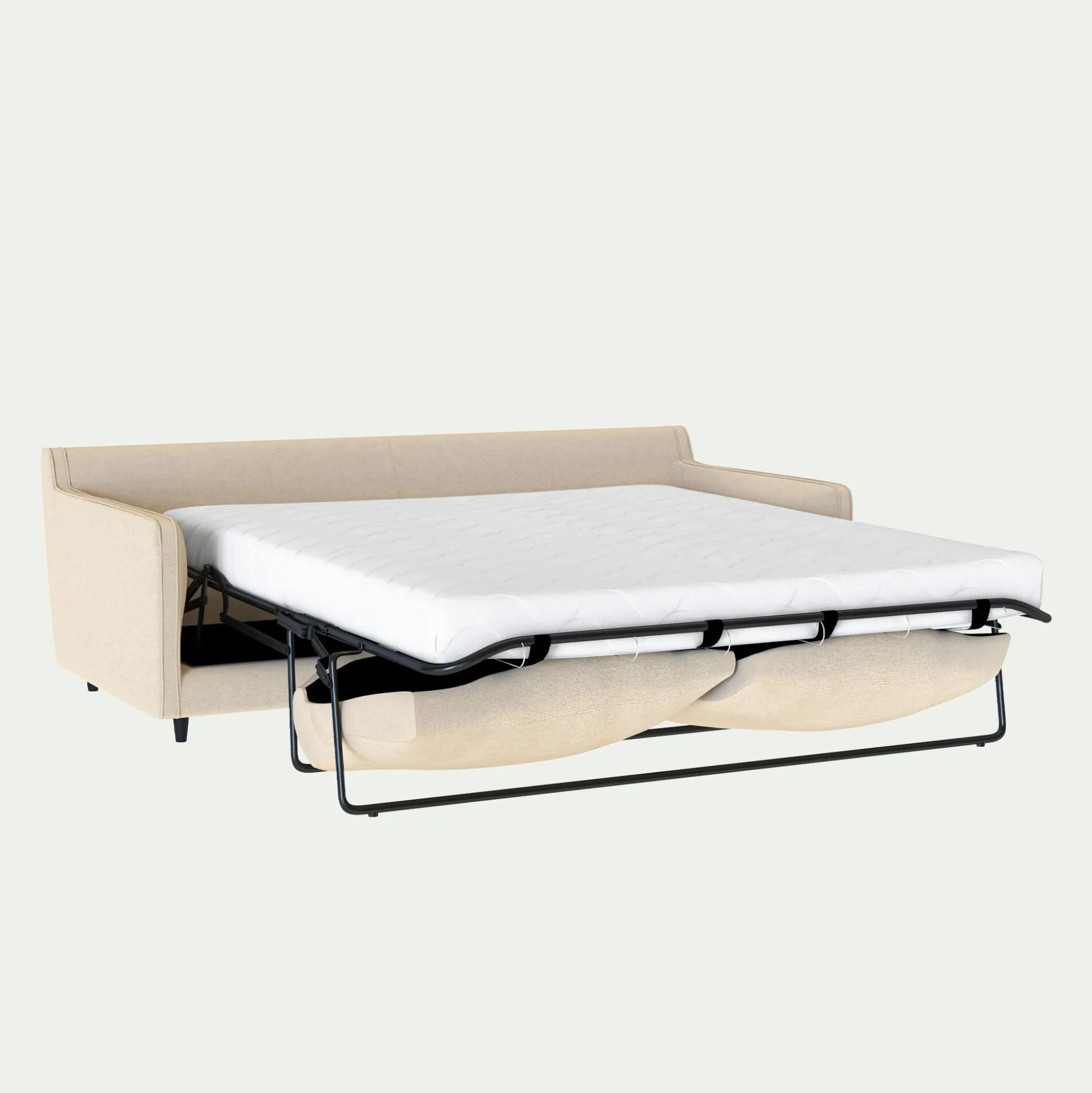 Canapé 4 places convertible en tissu - beige roucas