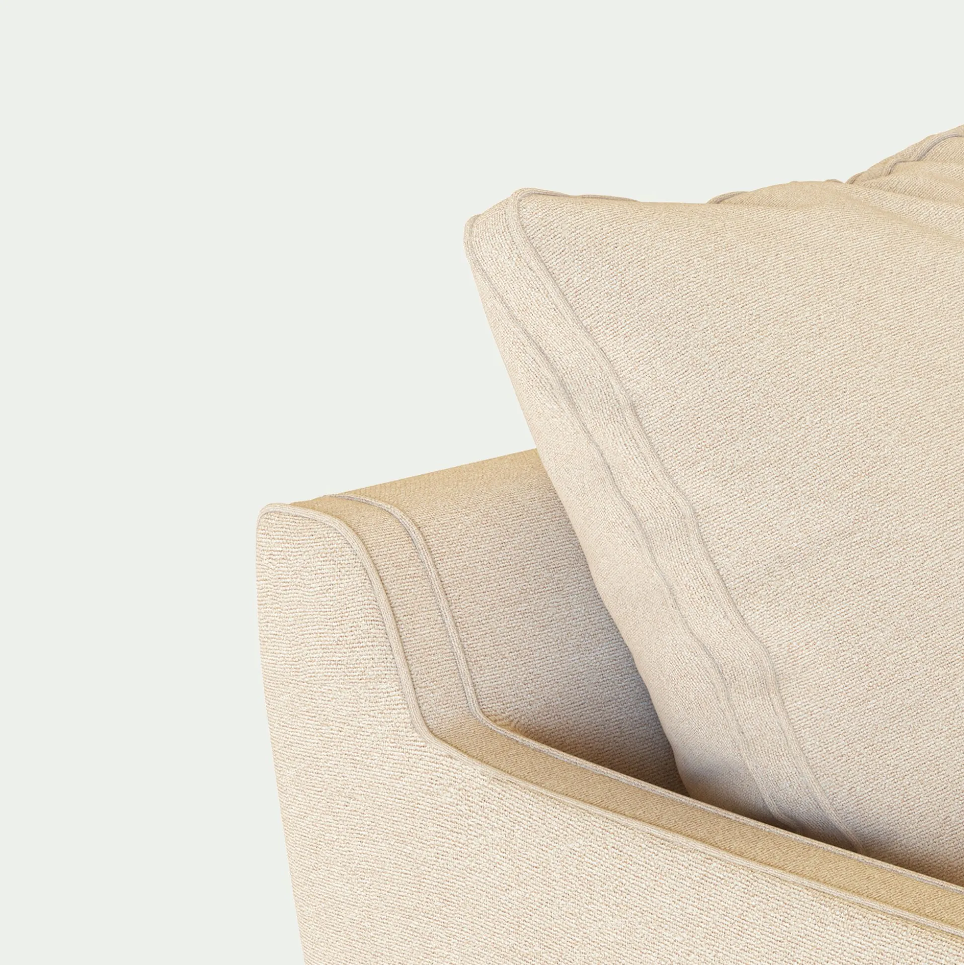 Canapé 4 places convertible en tissu - beige roucas