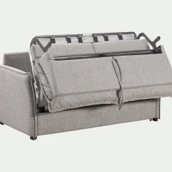 Canapé 3 places convertible en tissu Stella avec matelas densité 25kg/m3 - gris moyen