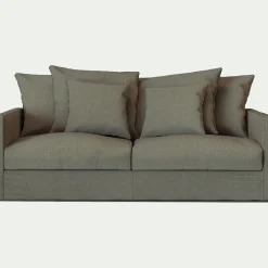 Canapé 3 places convertible en tissu - vert cèdre