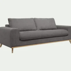 Canapé 4 places convertible en tissu Storm - gris moyen