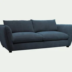 Canapé 4 places convertible en tissu Nature - bleu