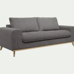 Canapé 3 places convertible en tissu Storm - gris moyen