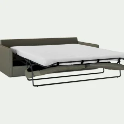 Canapé 4 places convertible en tissu - vert cèdre