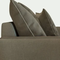 Canapé 4 places convertible en tissu - vert cèdre