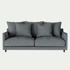 Canapé 3 places convertible tissu mixte - gris ardoise