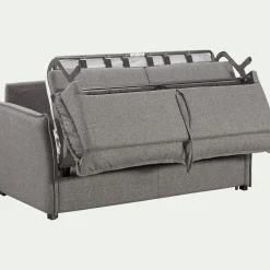 Canapé 3 places convertible en tissu Stella avec matelas densité 25kg/m3 - gris anthracite
