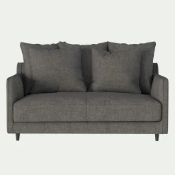 Canapé 2 places convertible en tissu - gris restanque