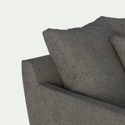 Canapé 2 places convertible en tissu - gris restanque