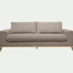 Canapé 4 places convertible en tissu Storm - taupe