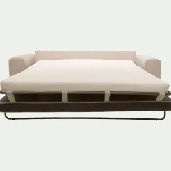 Canapé 4 places convertible en tissu Crown - beige roucas