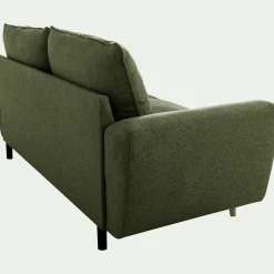 Canapé 3 places convertible en tissu - vert cèdre