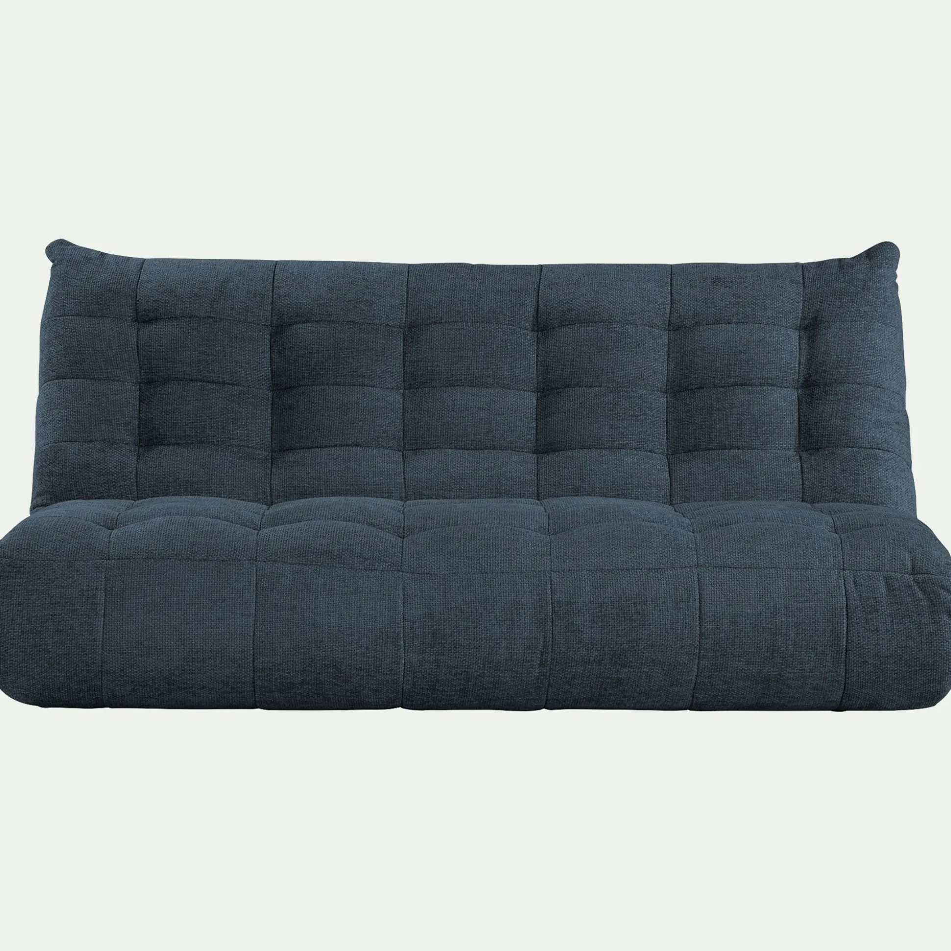 Canapé 4 places en fixe en tissu chenille - bleu marine