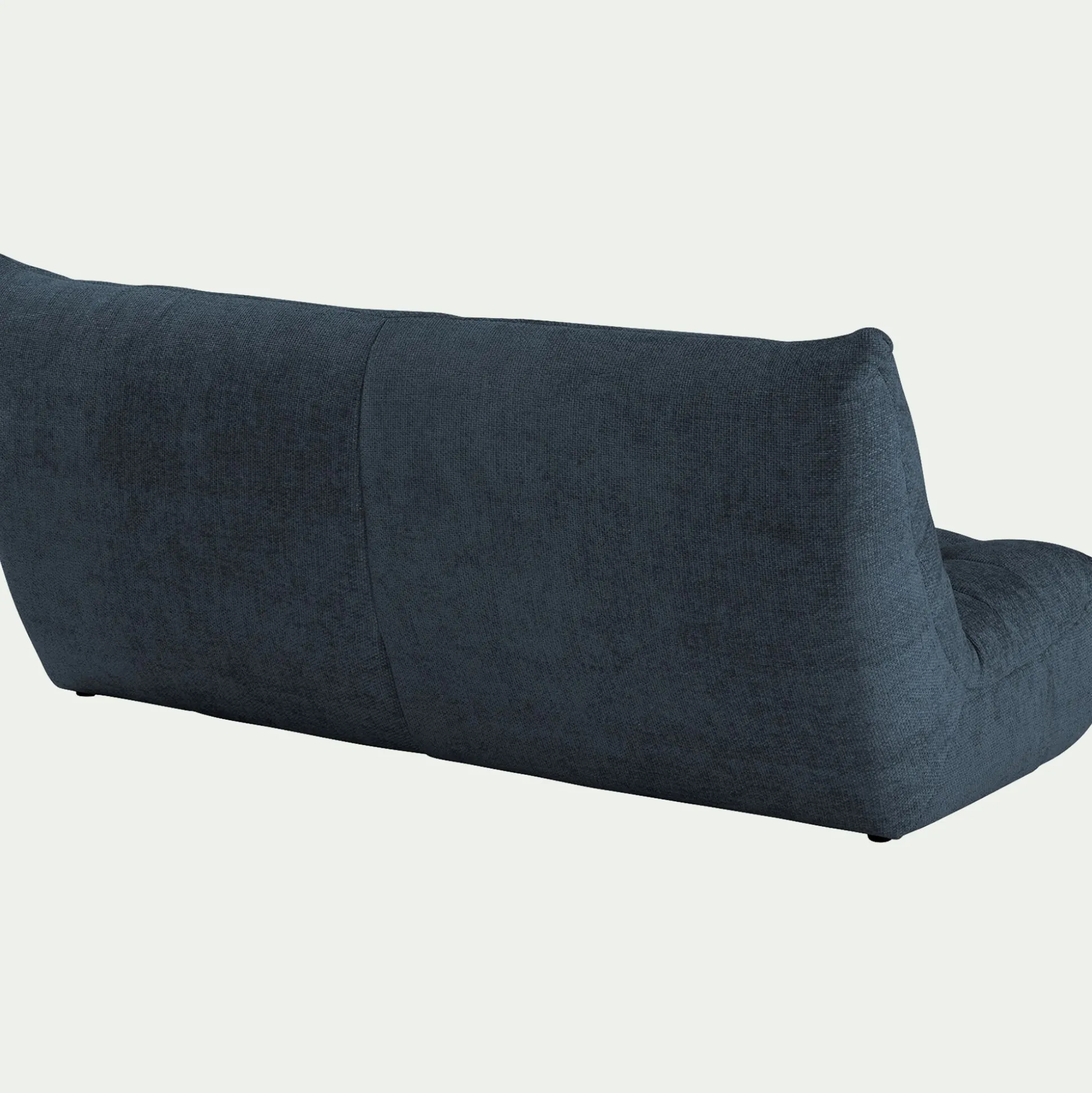 Canapé 4 places en fixe en tissu chenille - bleu marine