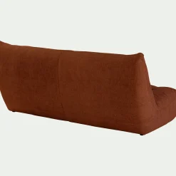 Canapé 4 places en tissu chenille - brun rustrel